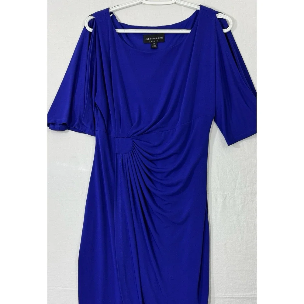 evening wear and cocktail dresses Ruffle Stretch Crepe Formal Midi Dress The Freya Mini Dress the dress features a cocktail dresses plus size Color:Sonic Aqua / Black